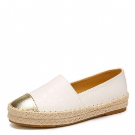 Kvinner Casual Skjøting Slip On Espadrille Loafers Flate Sko Fisherman'S Shoes