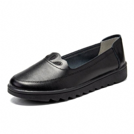 Kvinner Daglig Rund Toe Myk Ensfarge Flat Loafers Sko