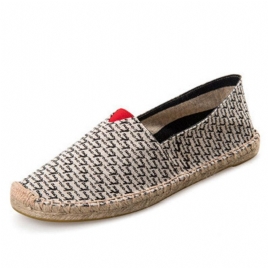 Kvinner Stor Størrelse Ensfarget Slip-On Espadrilles Fisherman Flat Shoes