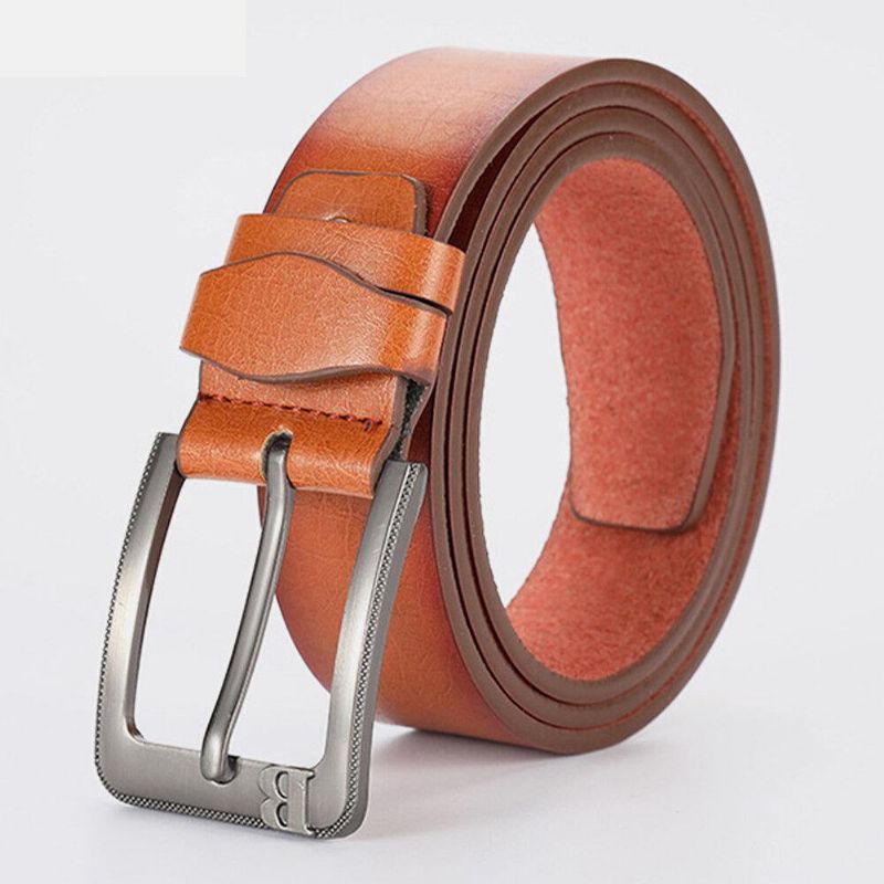 Menn Faux Leather 120Cm Pin Spenne Business Casual Fashion Skinnbukser Belte