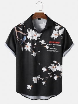 Fritidsskjorter Med Blomstertrykk For Menn
