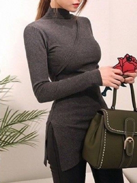 Tight Turtleneck Enkel Langermet Topp