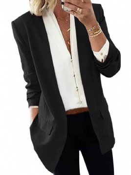 Kvinner Ol Klassisk V-Hals Brief Style Business Casual Blazer Med Lomme