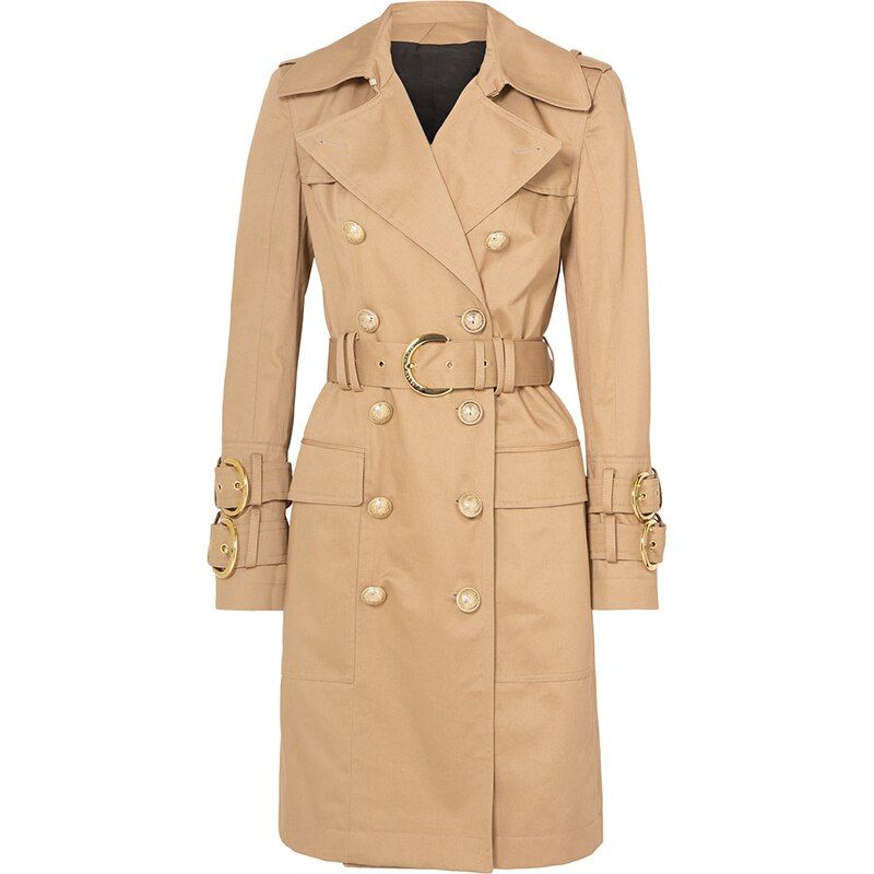 Spenne Dobbeltspent Belte Lang Trenchcoat