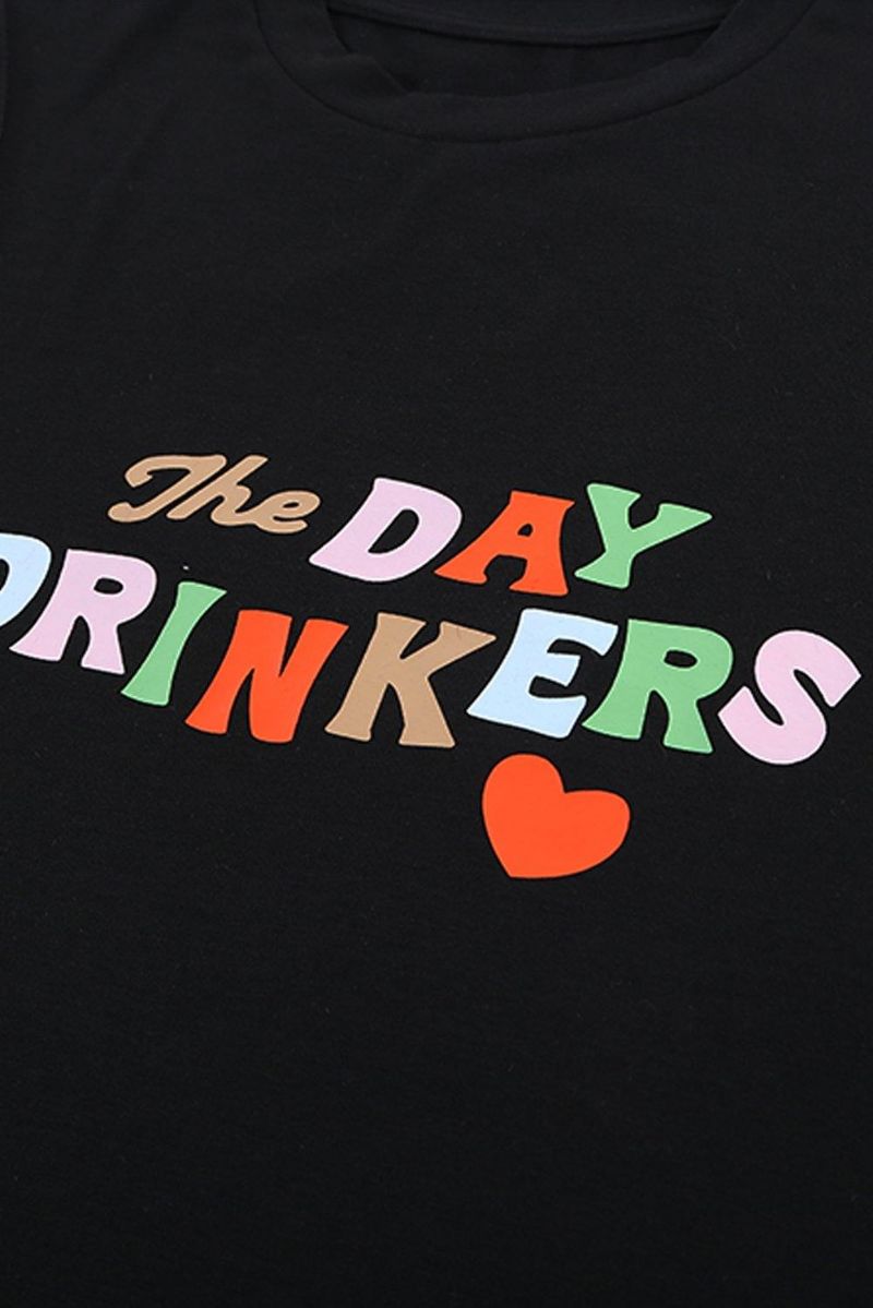 The Day Drinkers Letters Print Tank Top