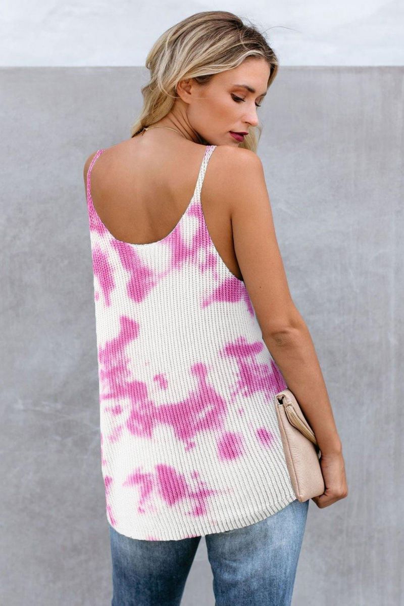 Tie Dye Waffle Knit Tank