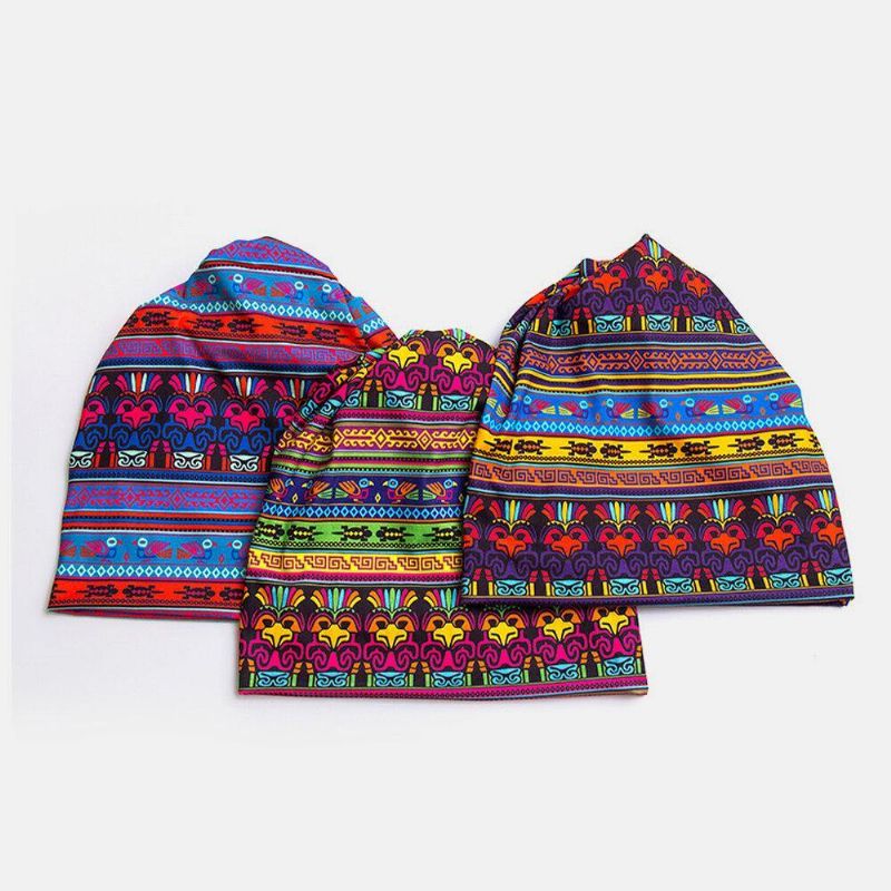 Kvinner Bomullsfarge Matchende Dobbel-Bruk Myk Elastisk Uformell Solkrem Pustende Nakkebeskyttelse Skjerf Bib Brimless Beanie Hat