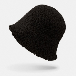 Kvinner Cashmere Tykk Ensfarge Holder Varmen Uformell Mote Solskjerm Bucket Hat