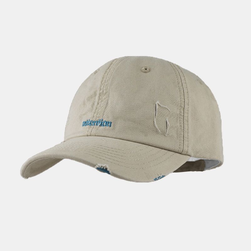 Unisex Brevbroderi Baseballcaps Bomull Ensfarget Mote All-Match Avslappet Justerbar Caps