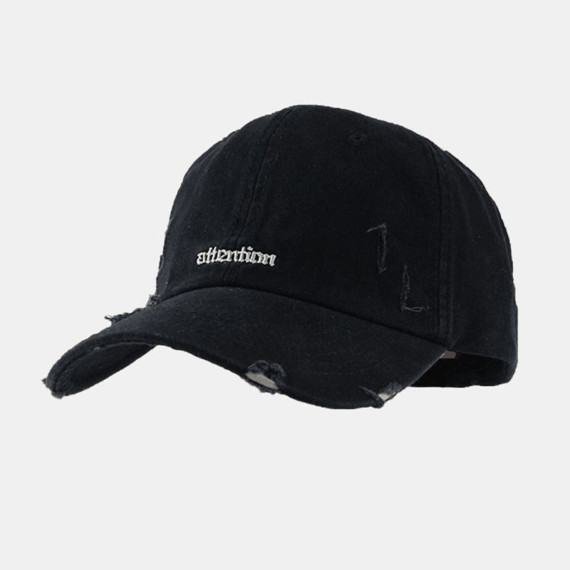 Unisex Brevbroderi Baseballcaps Bomull Ensfarget Mote All-Match Avslappet Justerbar Caps