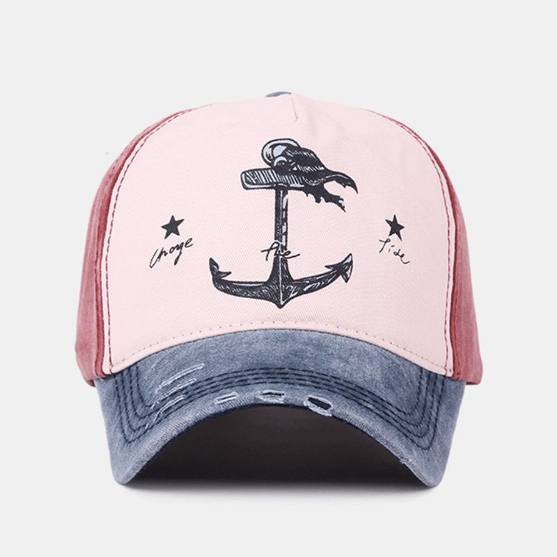 Unisex Fabrikat Gammelt Piratskip Ankermønster Ivy Cap Utendørs Solkrem Baseballhatter Stretch Fit Cap