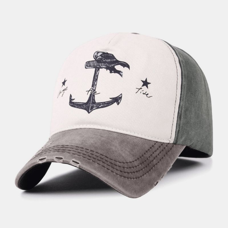 Unisex Fabrikat Gammelt Piratskip Ankermønster Ivy Cap Utendørs Solkrem Baseballhatter Stretch Fit Cap