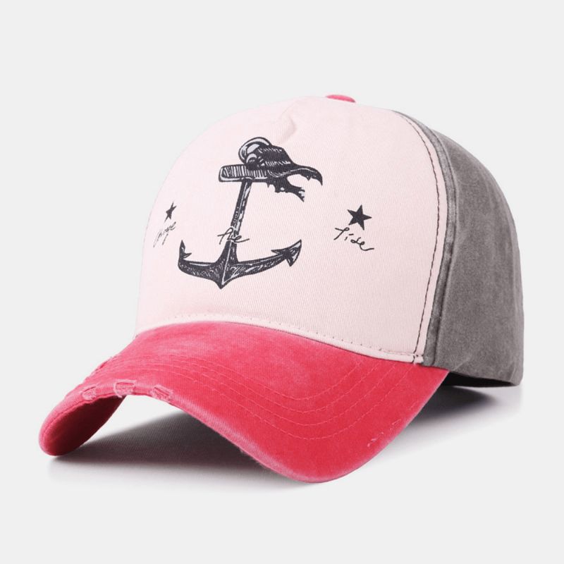 Unisex Fabrikat Gammelt Piratskip Ankermønster Ivy Cap Utendørs Solkrem Baseballhatter Stretch Fit Cap