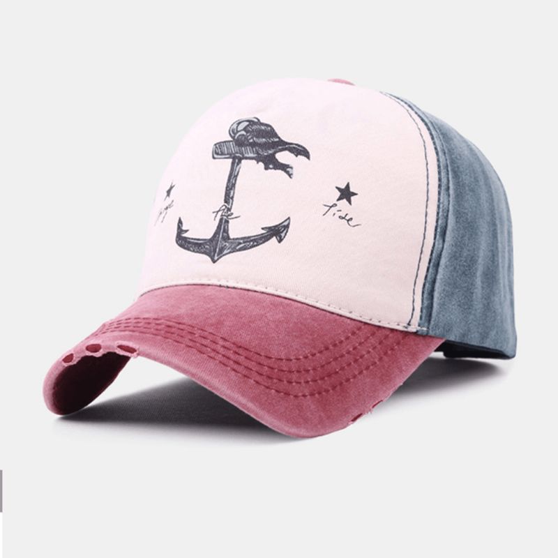 Unisex Fabrikat Gammelt Piratskip Ankermønster Ivy Cap Utendørs Solkrem Baseballhatter Stretch Fit Cap