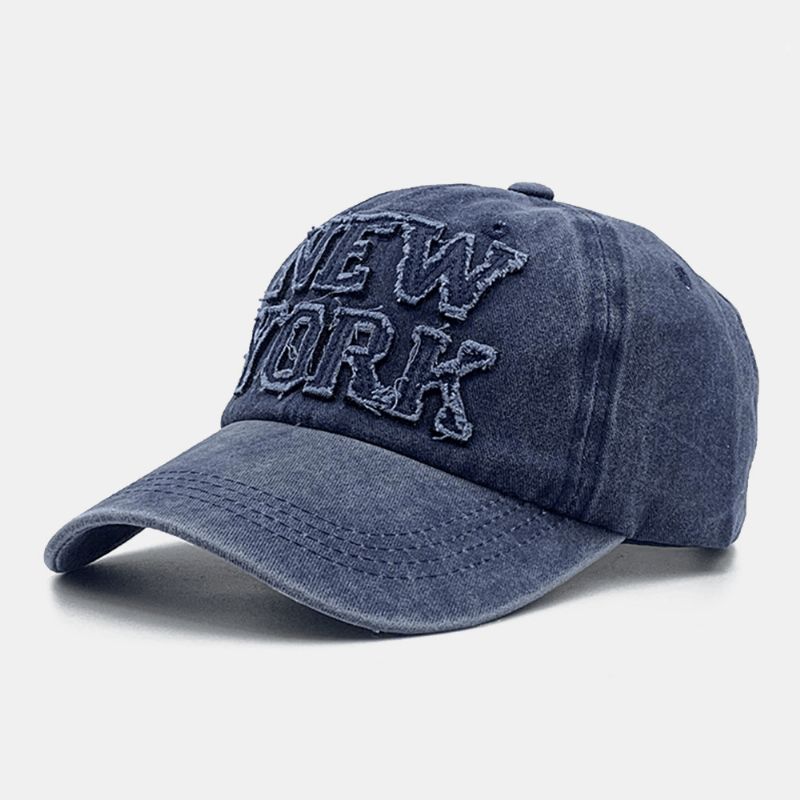 Unisex Laget-Gammel Justerbar Montert Caps Bomull Brevlappsøm Mote Baseball Cap