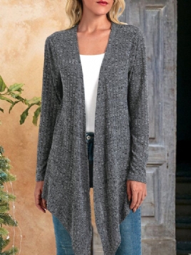 Deep Grey Shift Casual Knit Jakke