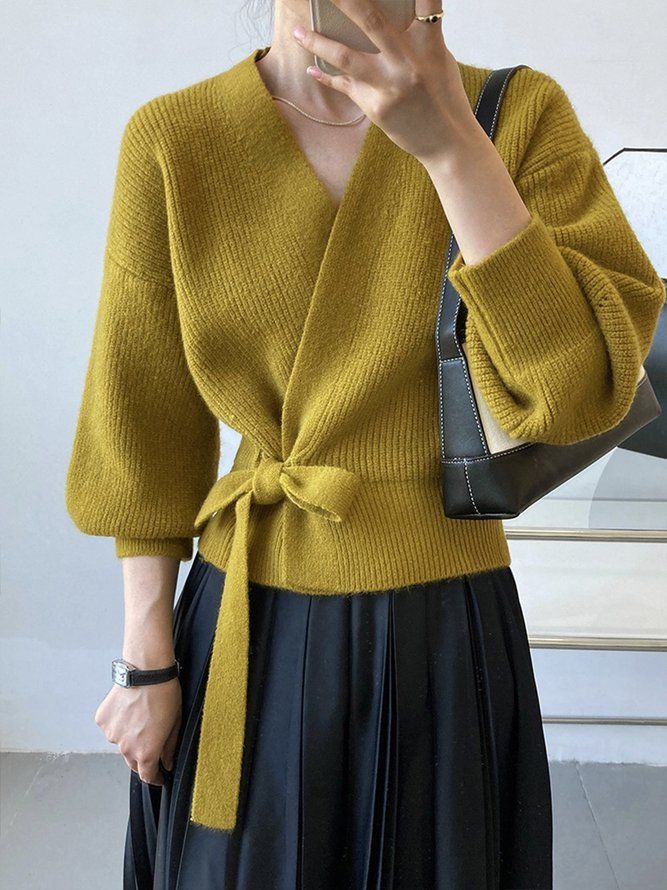 Langermet Simple Regular Fit Sweater Coat