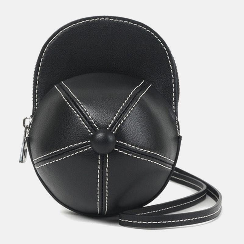 Baseballhatt I Kunstskinn For Kvinner Causl Creative Skulderveske Crossbody-Veske