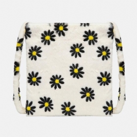 Kvinner Filt Med Stor Kapasitet Myk Søt Blomsterdyr Leopardmønster Skulderveske Håndveske Crossbody Bag