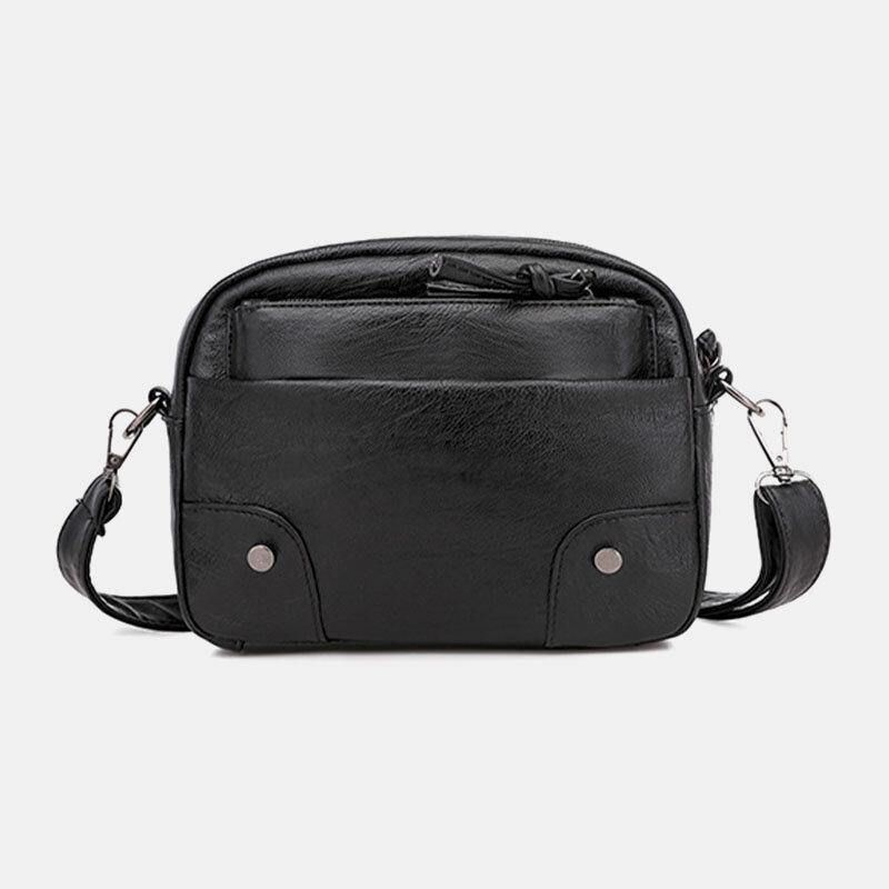 Kvinner Pu-Skinn Retro Mote Med Flere Lommer 6.3 Tommers Telefonveske Myk Crossbody-Vesker Skulderveske