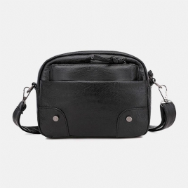 Kvinner Pu-Skinn Retro Mote Med Flere Lommer 6.3 Tommers Telefonveske Myk Crossbody-Vesker Skulderveske