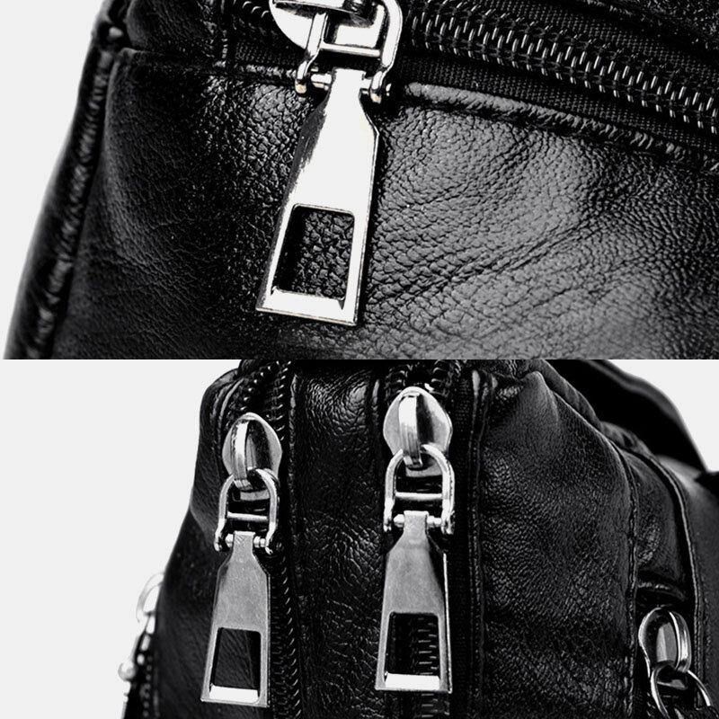 Kvinner Pu-Skinn Stor Kapasitet Tyverisikring 6.3 Tommers Telefonveske Crossbody-Vesker Skulderveske