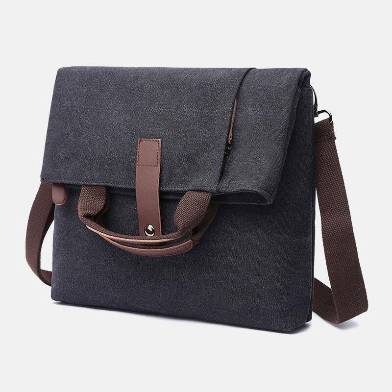 Menn Canvas Anti-Tyveri Vanntett Vintage Messenger Bag Skulderveske Crossbody Bag Håndveske