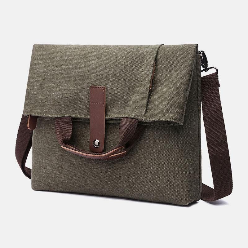 Menn Canvas Anti-Tyveri Vanntett Vintage Messenger Bag Skulderveske Crossbody Bag Håndveske