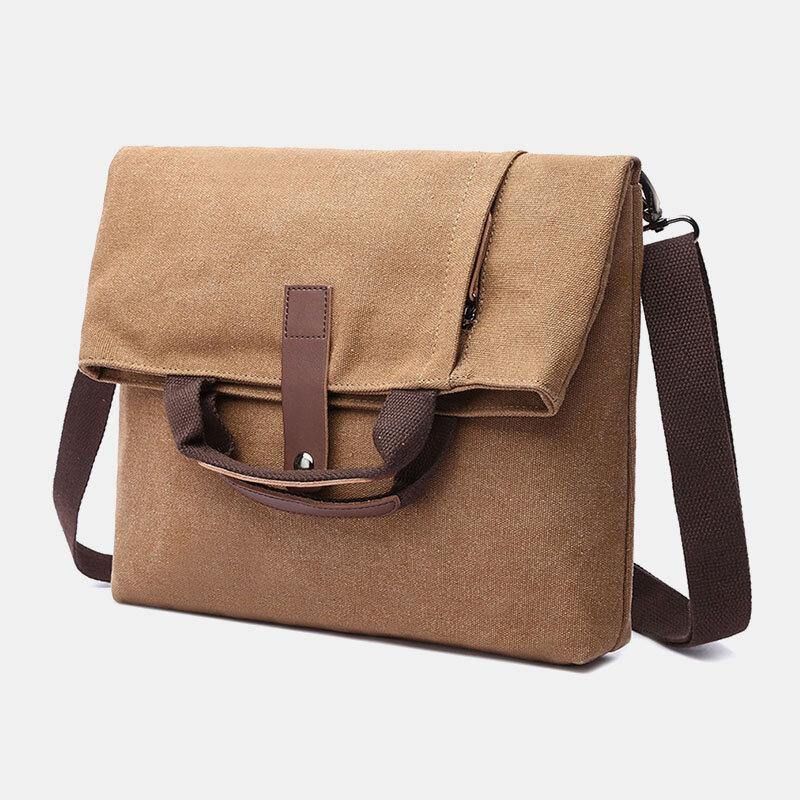 Menn Canvas Anti-Tyveri Vanntett Vintage Messenger Bag Skulderveske Crossbody Bag Håndveske