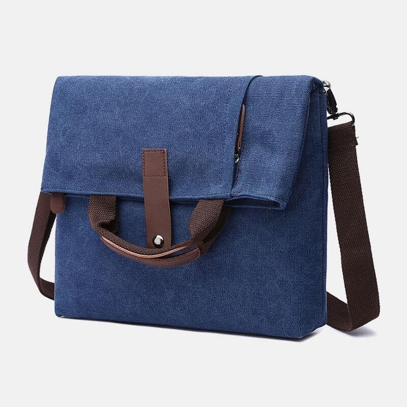 Menn Canvas Anti-Tyveri Vanntett Vintage Messenger Bag Skulderveske Crossbody Bag Håndveske