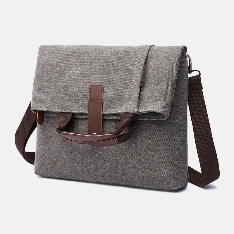 Menn Canvas Anti-Tyveri Vanntett Vintage Messenger Bag Skulderveske Crossbody Bag Håndveske