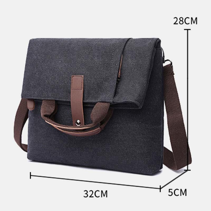 Menn Canvas Anti-Tyveri Vanntett Vintage Messenger Bag Skulderveske Crossbody Bag Håndveske