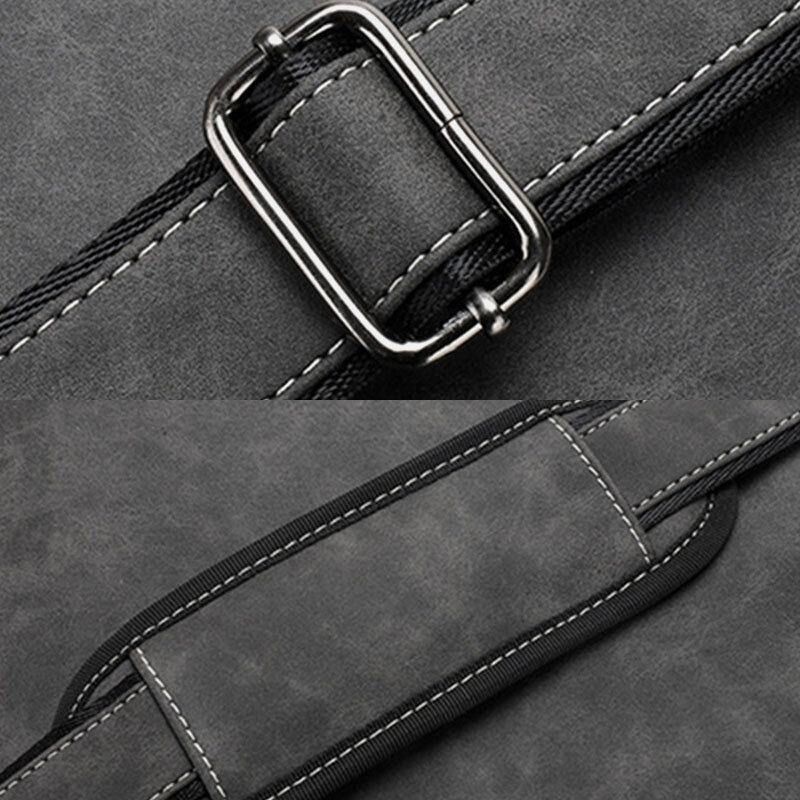 Menn Faux Leather Retro Stor Kapasitet Multi-Bære Veske Crossbody Bag