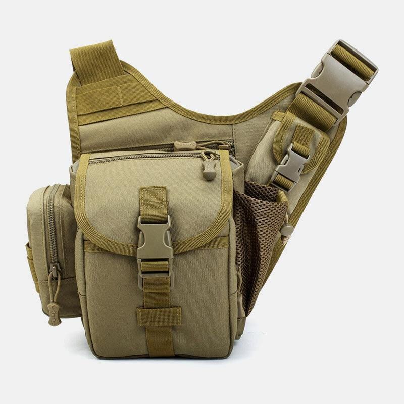 Menn Oxford Outdoor Riding Sport Camo Vanntett Crossbody Bag Med Stor Kapasitet Midjeveske Sadelveske