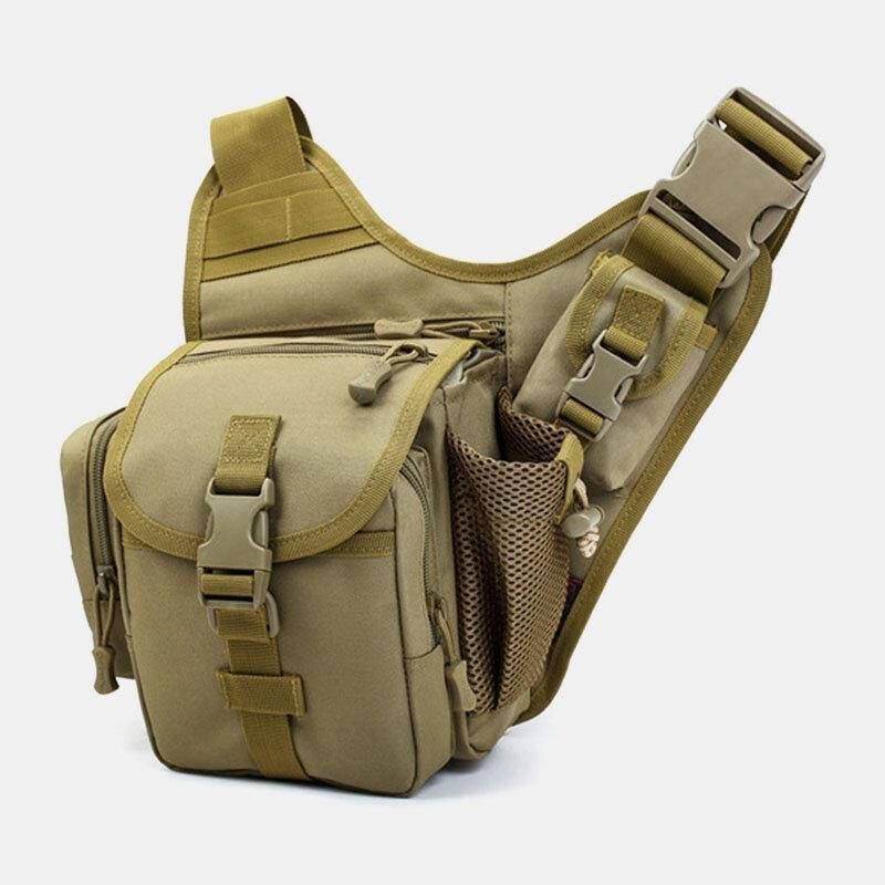 Menn Oxford Outdoor Riding Sport Camo Vanntett Crossbody Bag Med Stor Kapasitet Midjeveske Sadelveske