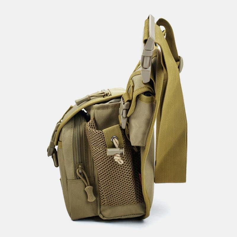 Menn Oxford Outdoor Riding Sport Camo Vanntett Crossbody Bag Med Stor Kapasitet Midjeveske Sadelveske