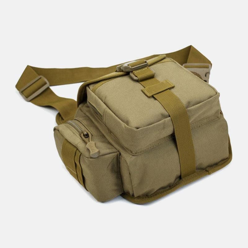 Menn Oxford Outdoor Riding Sport Camo Vanntett Crossbody Bag Med Stor Kapasitet Midjeveske Sadelveske