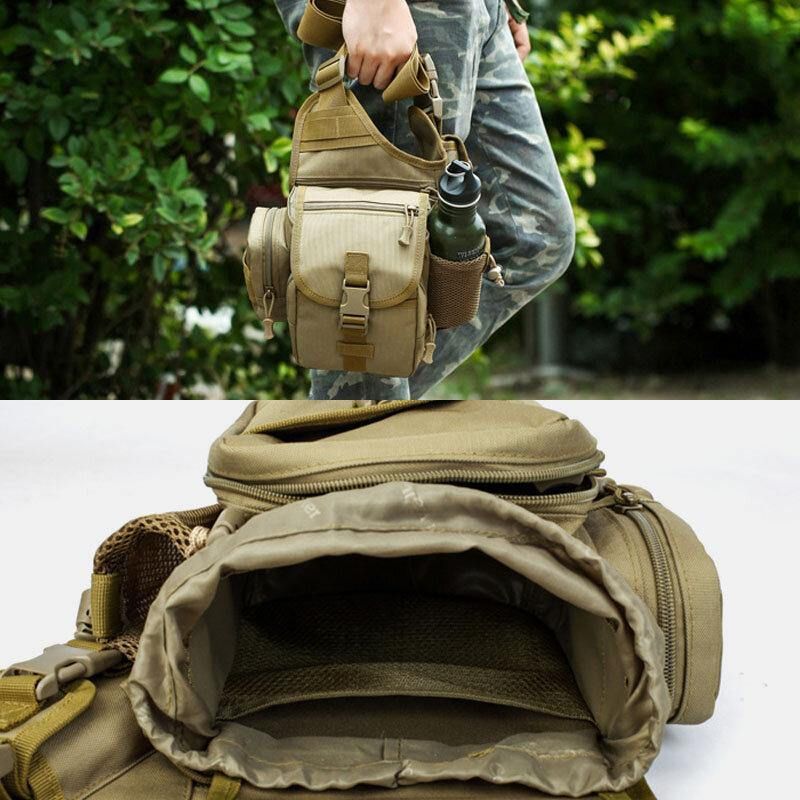 Menn Oxford Outdoor Riding Sport Camo Vanntett Crossbody Bag Med Stor Kapasitet Midjeveske Sadelveske