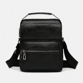 Menn Pu-Skinn Multi-Lomme Anti-Tyveri Messenger Bag Crossbody Vesker Skulderveske Håndveske Koffert