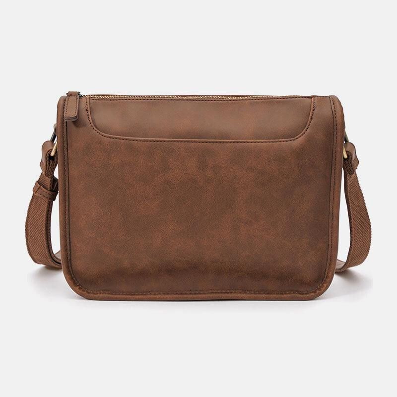 Menn Pu-Skinn Vintage 6.3 Tommers Telefonveske Med Stor Kapasitet Messenger Bag Crossbody-Vesker Skulderveske