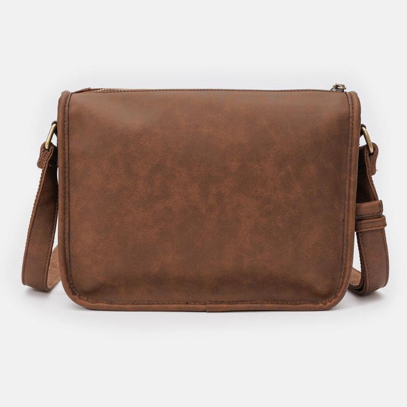 Menn Pu-Skinn Vintage 6.3 Tommers Telefonveske Med Stor Kapasitet Messenger Bag Crossbody-Vesker Skulderveske